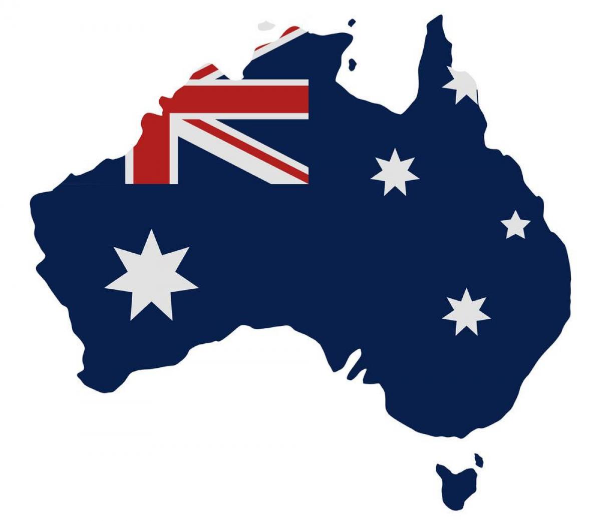 خريطة العلم أستراليا