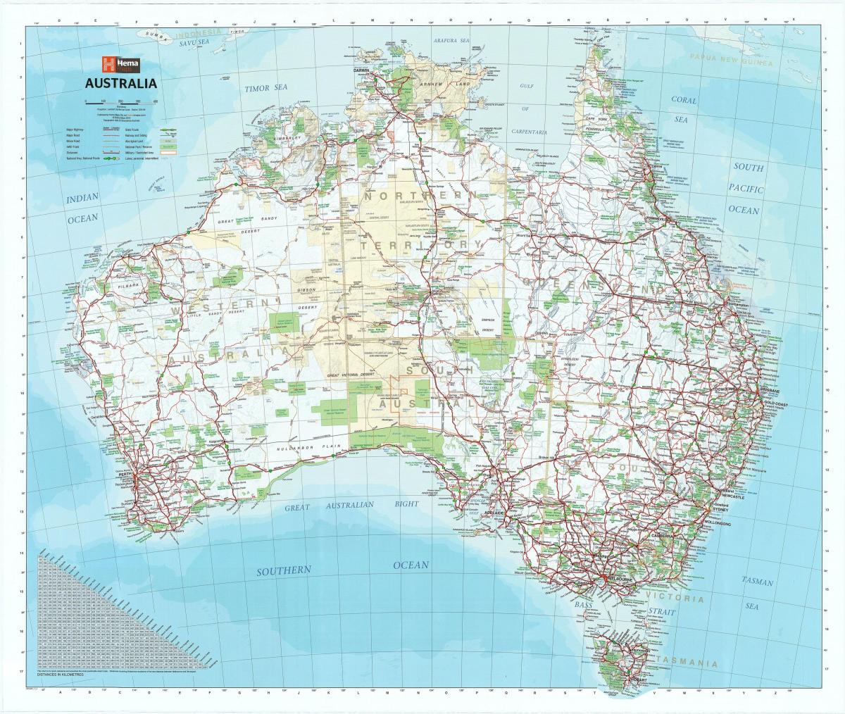خريطة البلد أستراليا