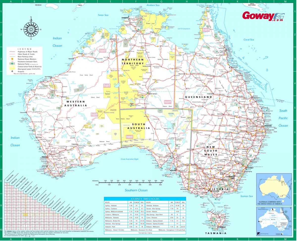 خريطة قيادة أستراليا