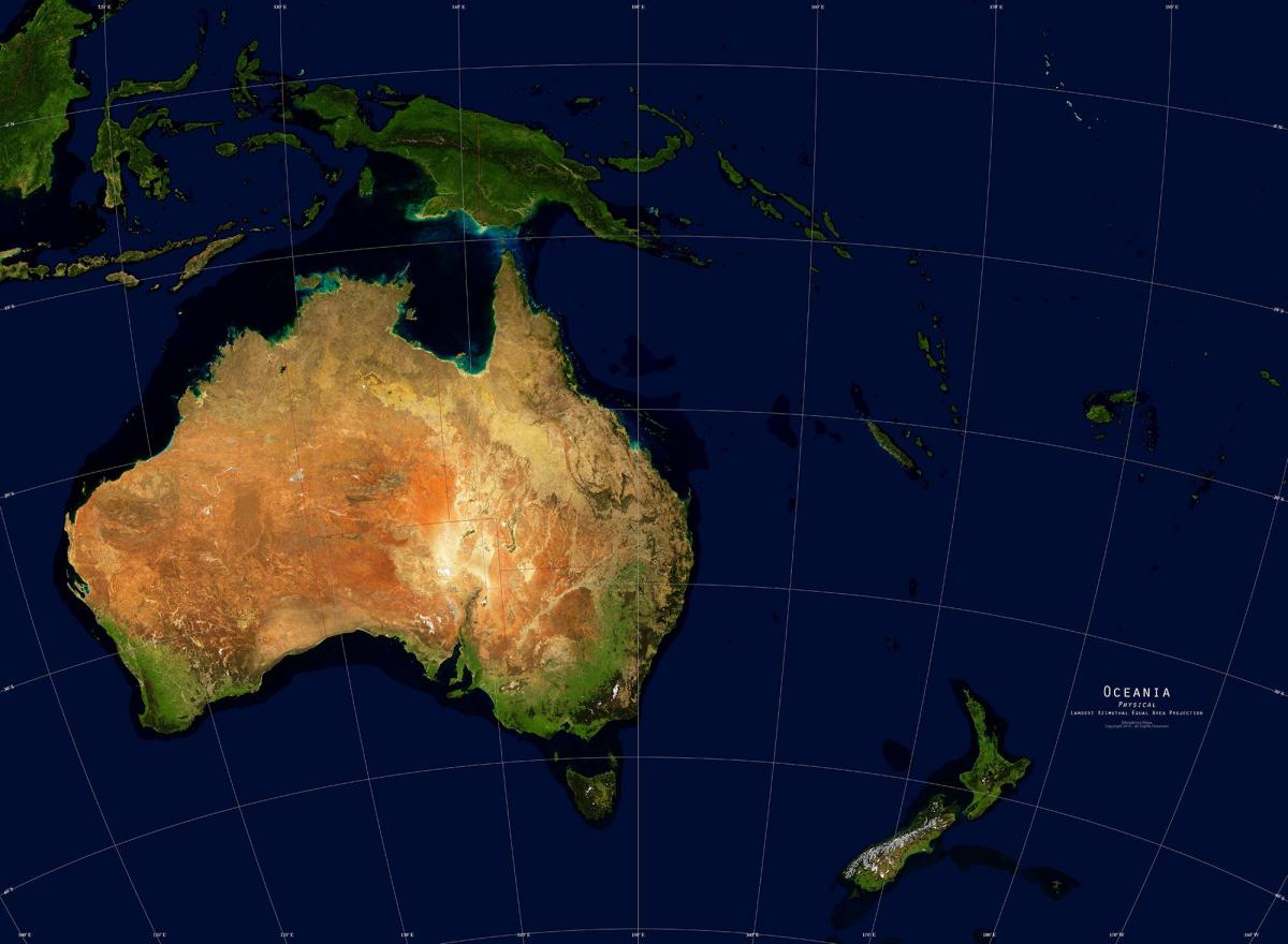 أستراليا السماء عرض الخريطة