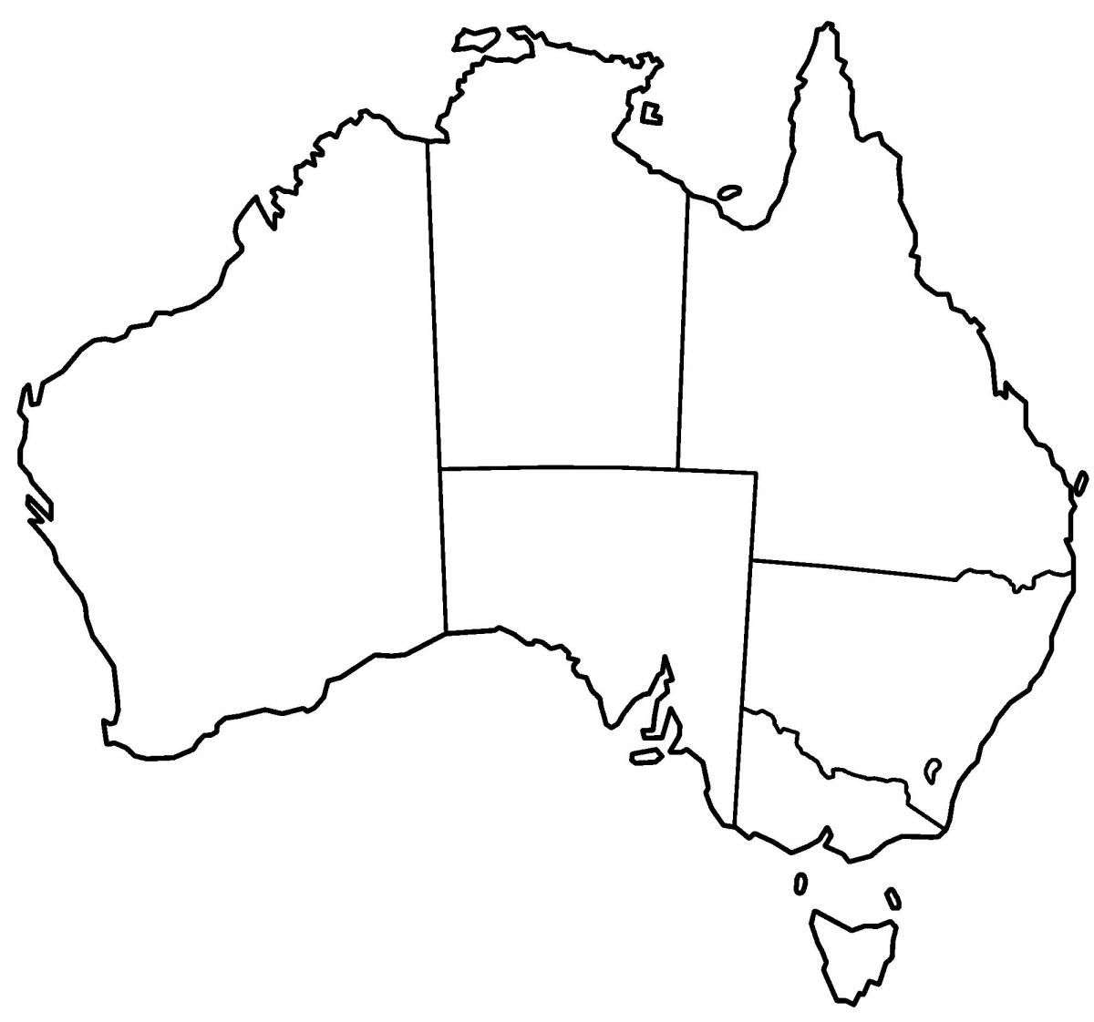 خريطة أستراليا الفارغة