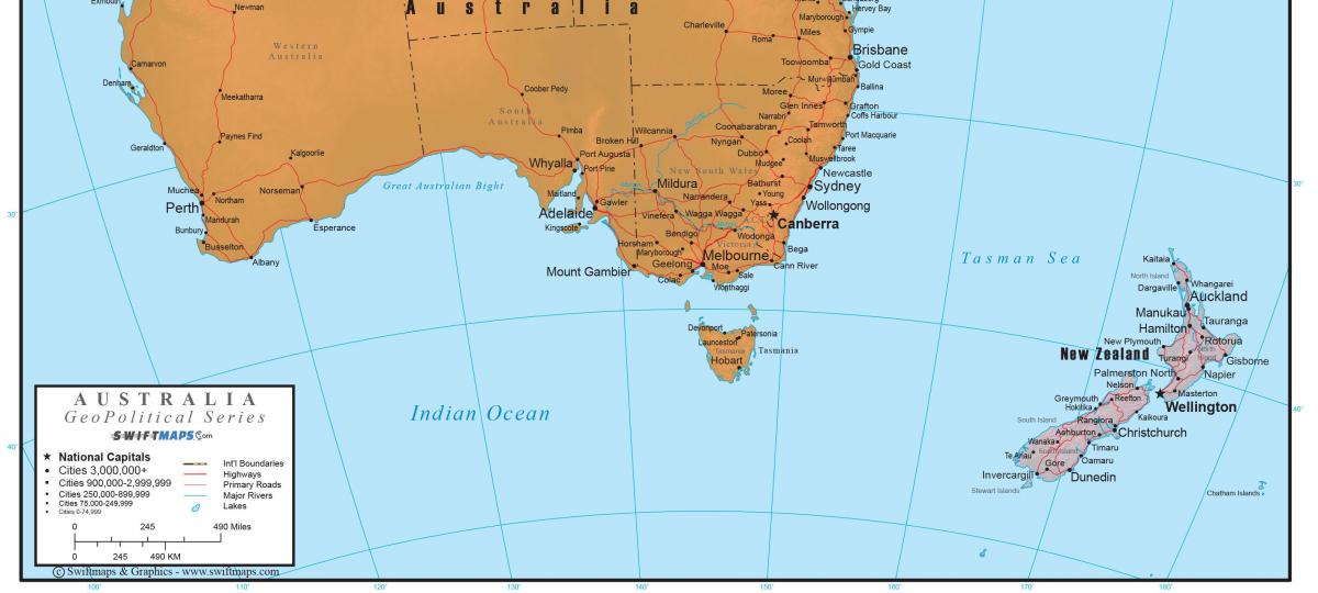 خريطة جنوب أستراليا